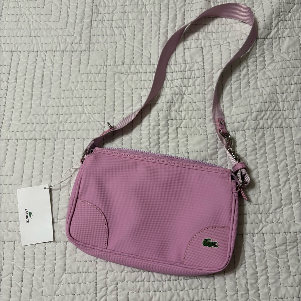 Lacoste Pink Crossbody Bag with Adjustable Strap